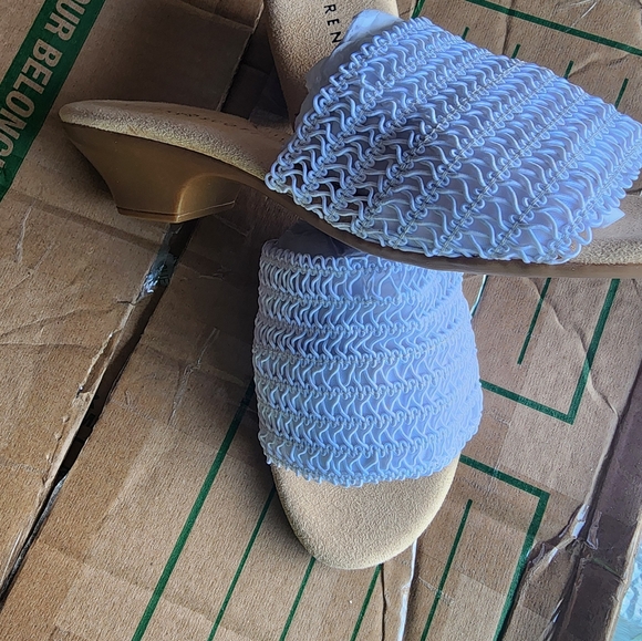 New Karen Scott White Elsa Womens Open Toe Slip On Slide Sandals Sz.10 - Picture 4 of 6